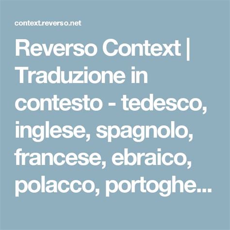 contesto reverso|reverso context translate.